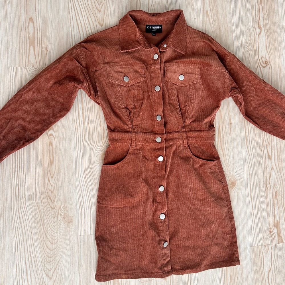 Kittenish Rust Corduroy Shirt